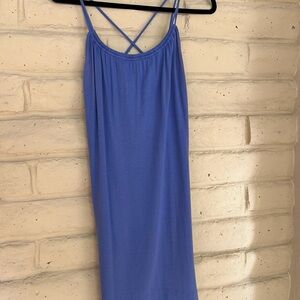 Chic Blue Spaghetti Strap Dress